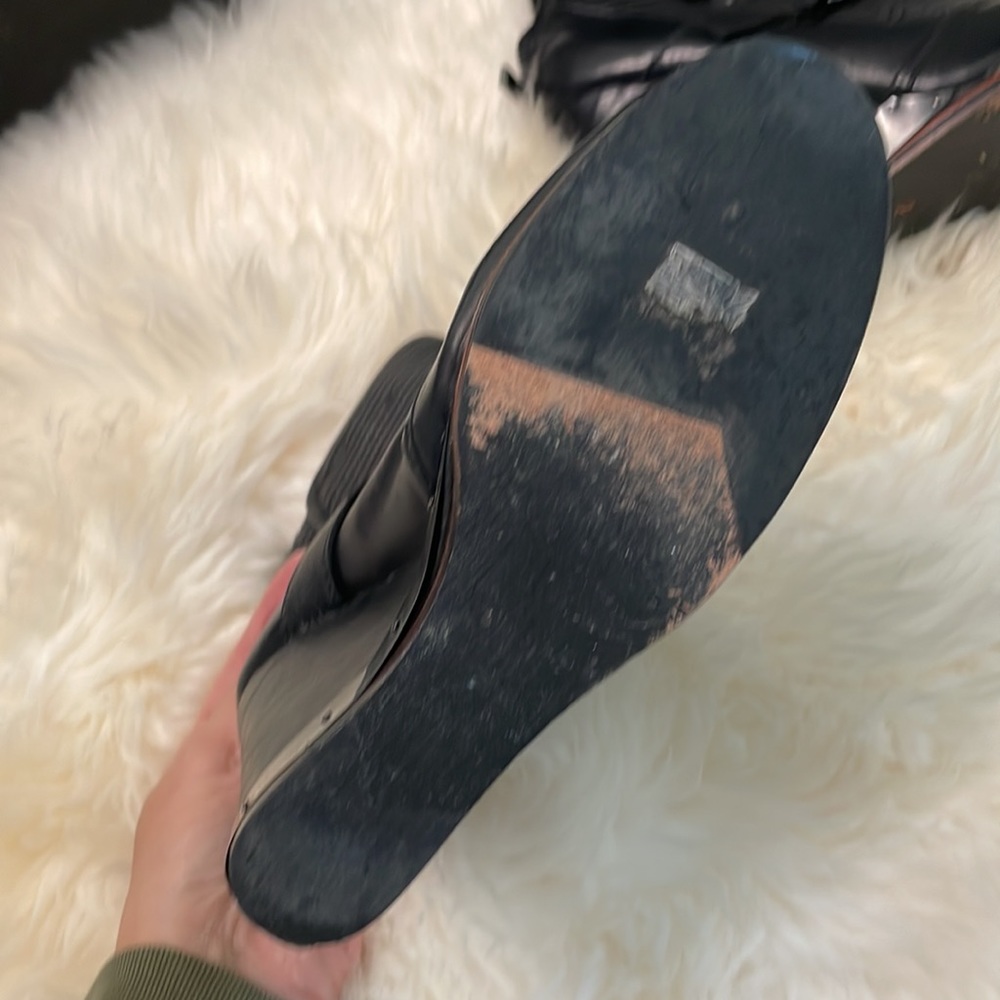 Black Dolce Vita leather wedge boots 6.5 - Picture 5 of 6